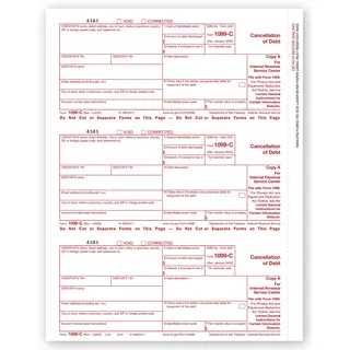 Laser 1099-C Tax Forms - Federal Copy A