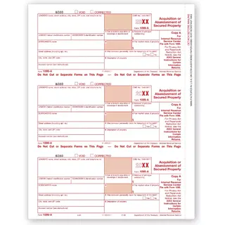 Laser 1099-A Tax Forms - Federal Copy A