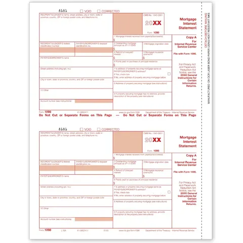 Laser 1098 Tax Forms - Federal Copy A