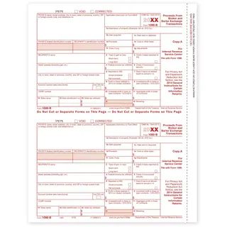 Laser 1099-B Tax Forms - Federal Copy A