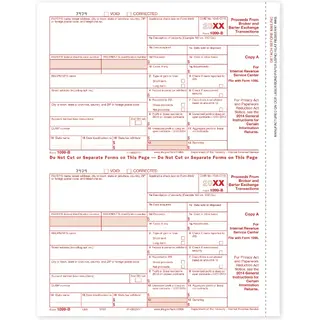 Laser 1099-B Tax Forms - Federal Copy A