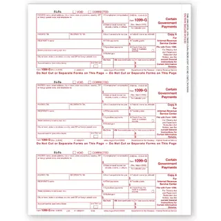 Laser 1099-G Tax Forms - Federal Copy A