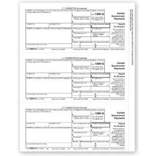 Laser 1099-G Tax Forms - Recipient Copy B