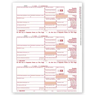 Laser 1099-PATR Tax Forms - Federal Copy A