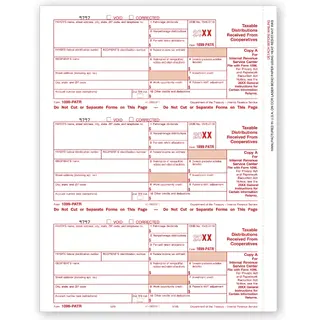 Laser 1099-PATR Tax Forms - Federal Copy A