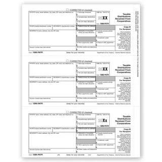 Laser 1099-PATR Tax Forms - Recipient Copy B