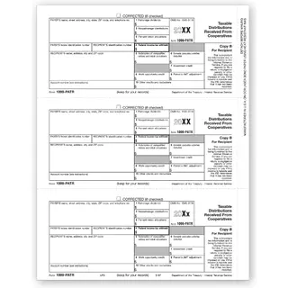 Laser 1099-PATR Tax Forms - Recipient Copy B