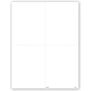 Blank Laser W-2 Tax Forms, 4-Up 