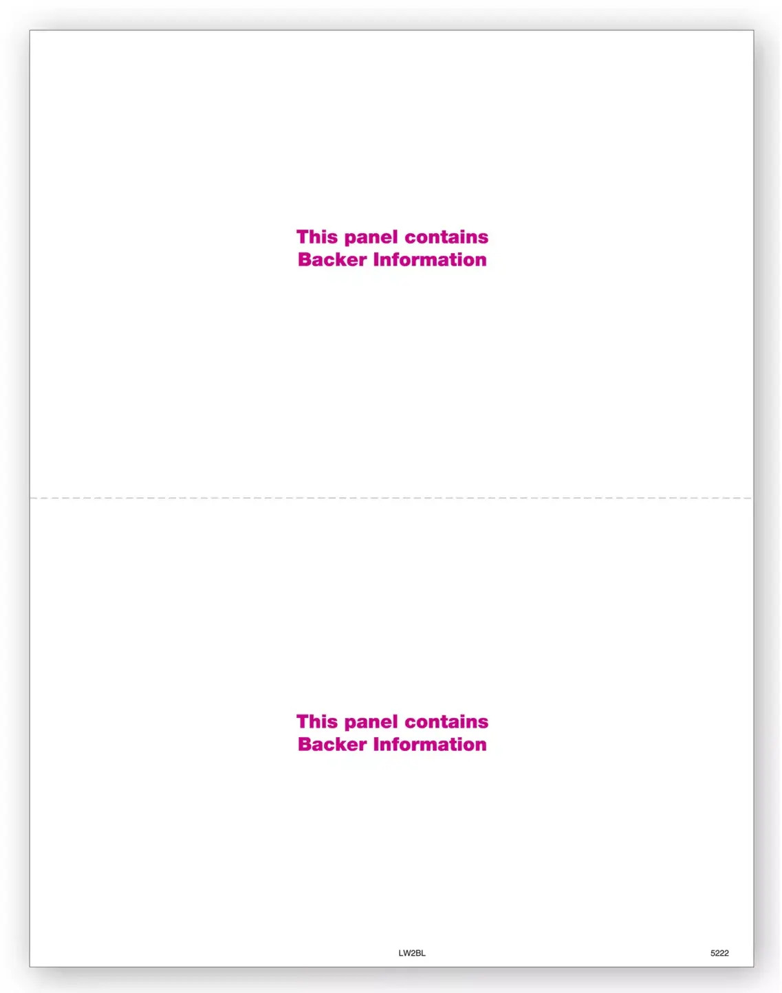 Blank Laser W-2 Tax Forms, 2-Up