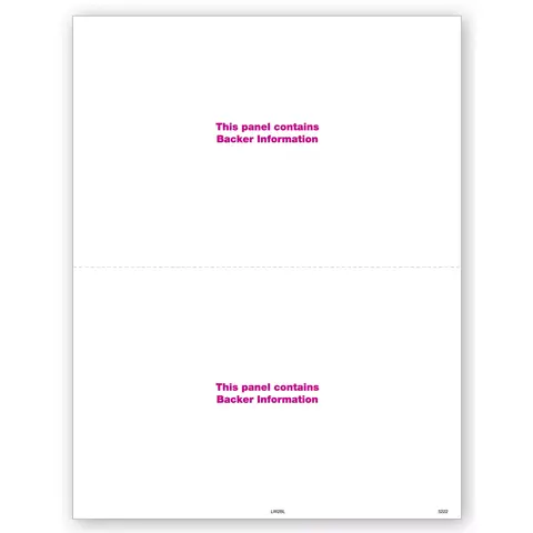 Blank Laser W-2 Tax Forms, 2-Up