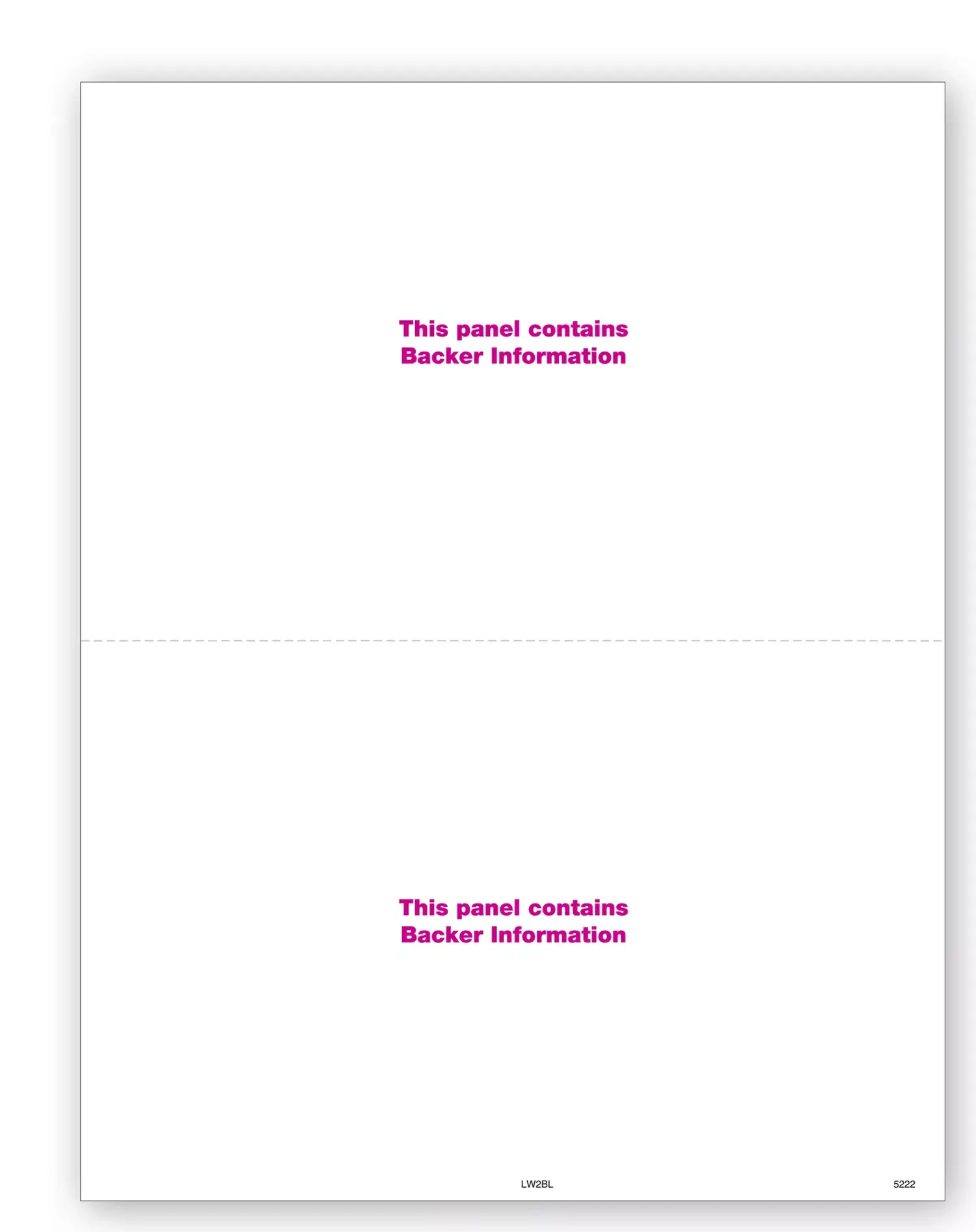 Blank Laser W-2 Tax Forms, 2-Up