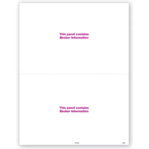 Blank Laser W-2 Tax Forms, 2-Up