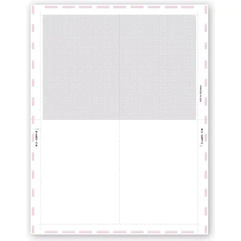 Blank Laser W-2 Tax Forms - Pressure Seal, 4-Up
