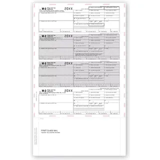 4-Up Laser W-2 Tax Forms - Horizontal, Pressure Seal