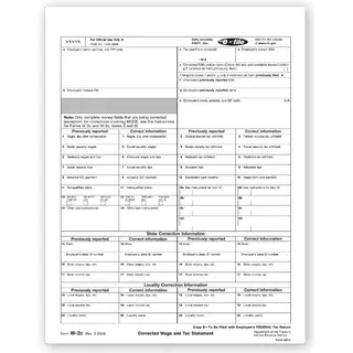 Laser W-2C Tax Forms - Employee Copy B