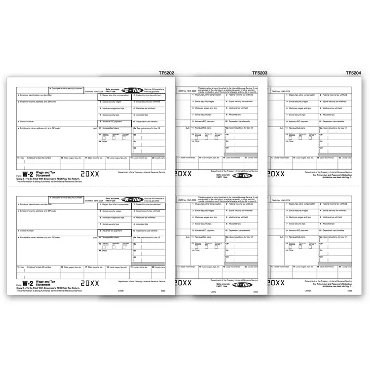 Laser W-2 Kit - Magnetic Media, 5-part, 50 Qty