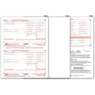 Blank Laser W-2 Tax Forms, 2-Up