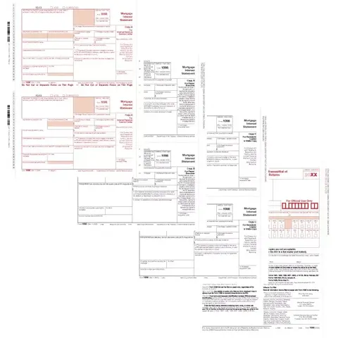 Laser 1098 Tax Forms Kit 3-Up