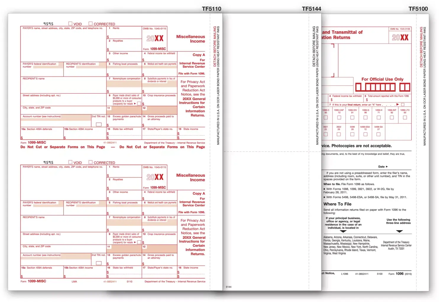 Laser 1099-MISC Tax Forms Kit