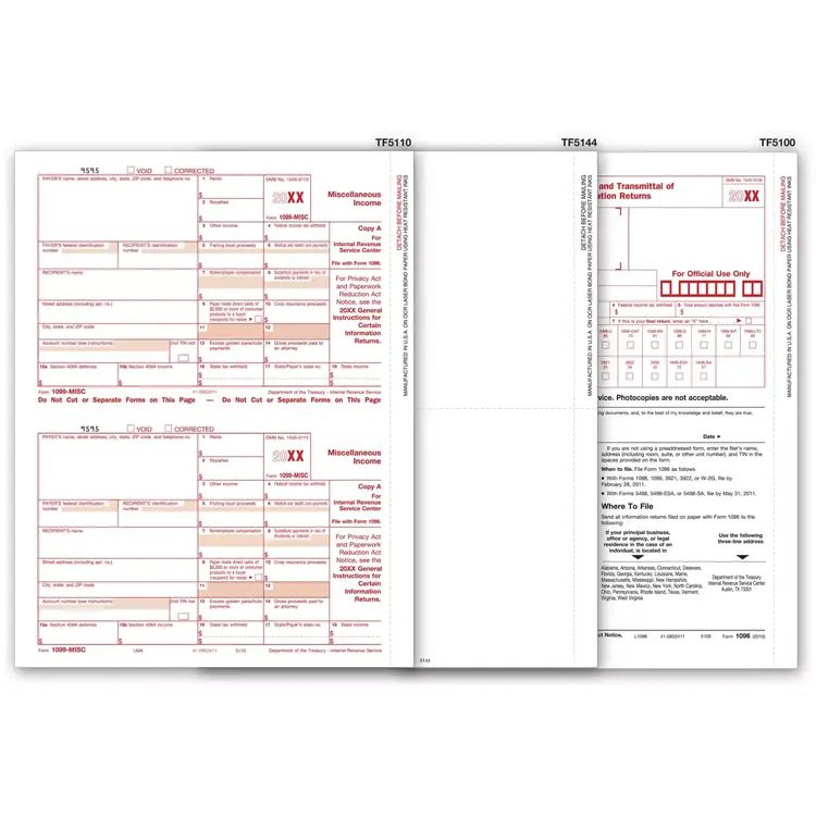 Laser 1099-MISC Tax Forms Kit