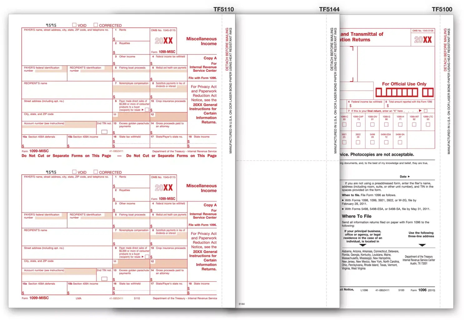 Laser 1099-MISC Tax Forms Kit