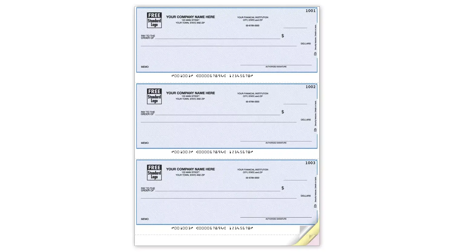 QuickBooks® and Quicken® Business Check with your Logo on Laser Format