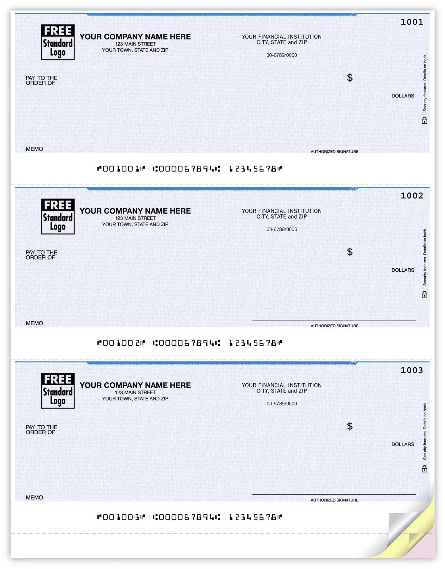 Microsoft® Money, QuickBooks®, Quicken® Checks