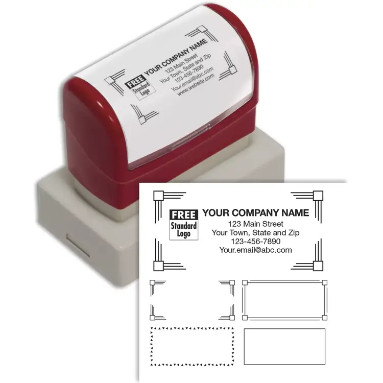Pre-Inked Name & Address Stamp, Large