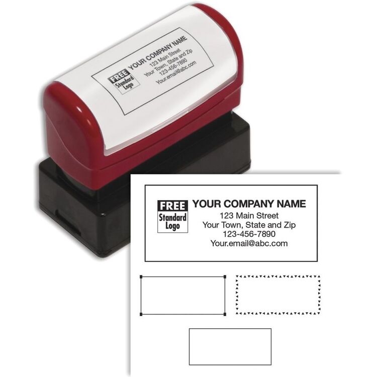 Pre-Inked Name & Address Stamp, Medium