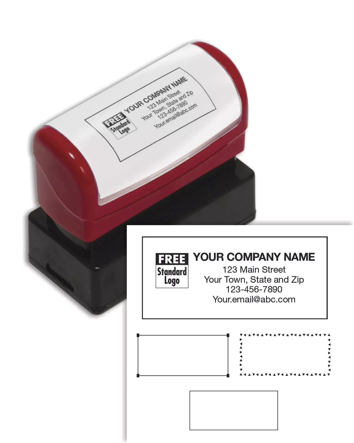 Pre-Inked Name & Address Stamp, Medium