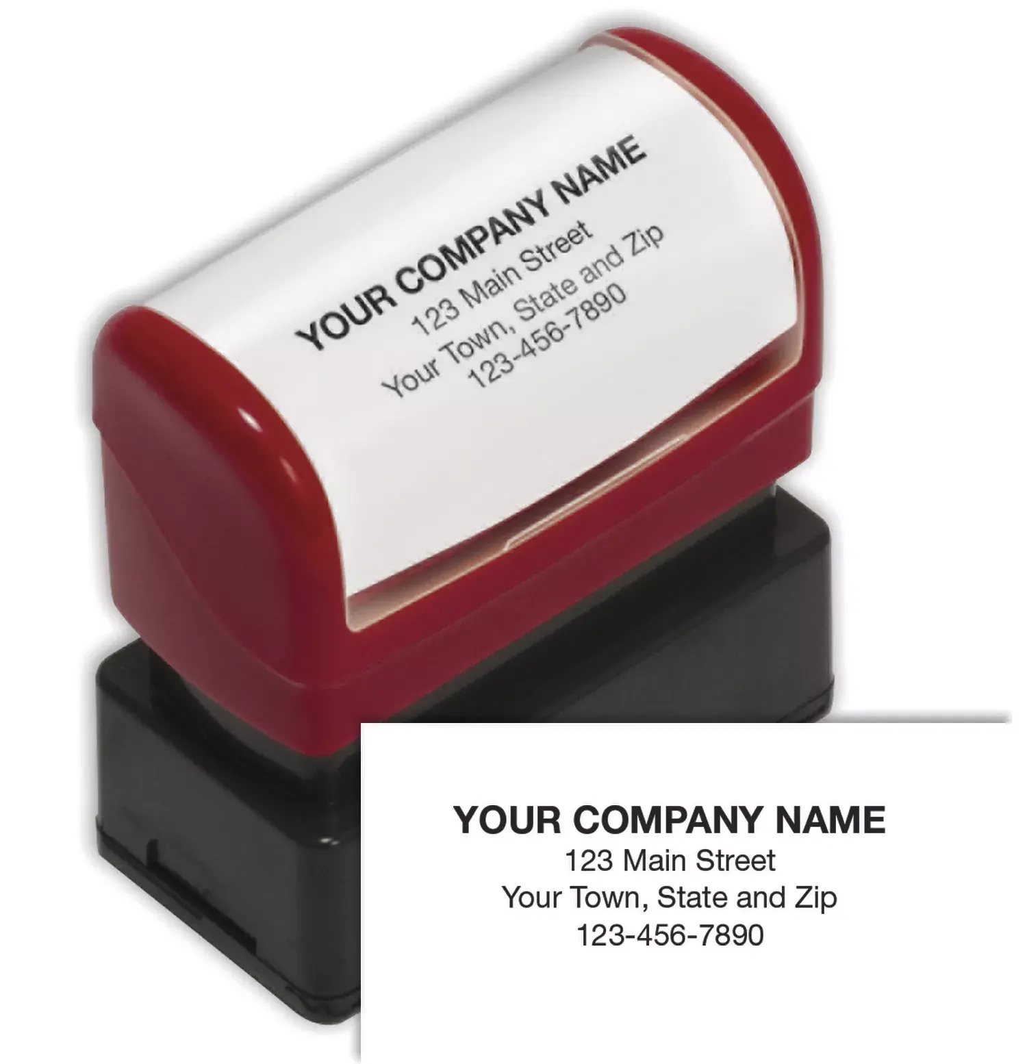 Compact Pre-Inked Address Stamp