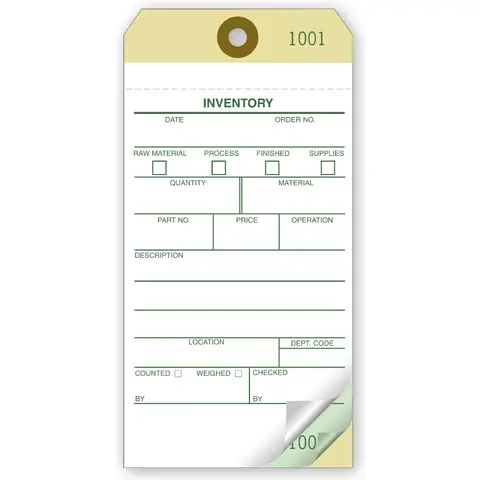 Self-Adhesive Inventory Tags