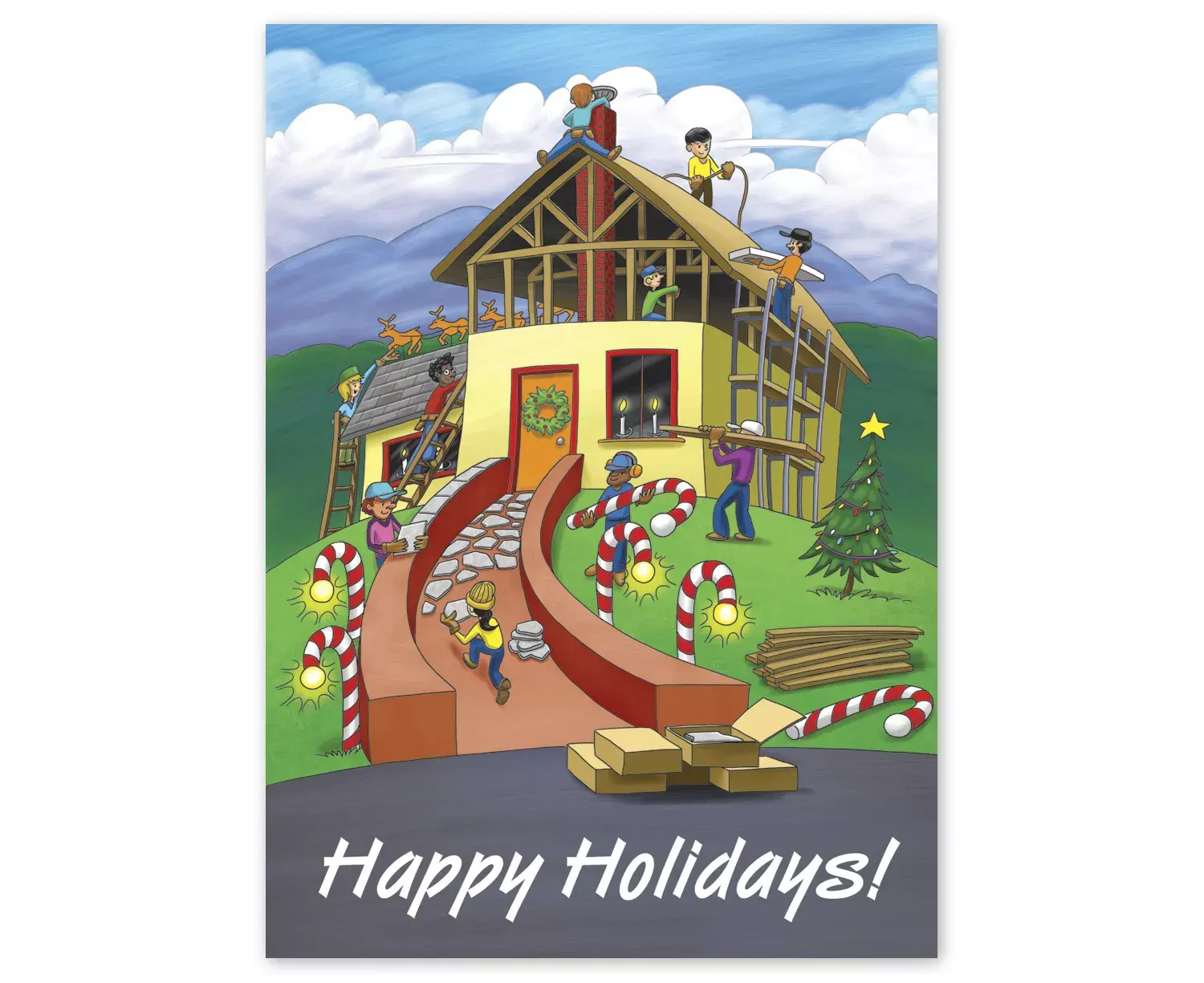 HL2511, Contractor Holiday Cards - Building Joy
