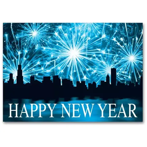 Night Lights New Year's Card 
