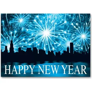 Night Lights New Year's Card 