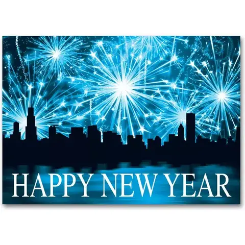 Night Lights New Year's Card 