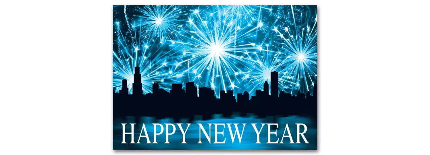 Night Lights New Year's Card 