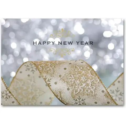 New Year Glitter Holiday Card 