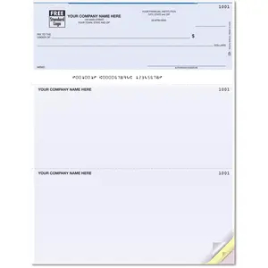 QuickBooks compatible laser business check with standard security features and top layout
