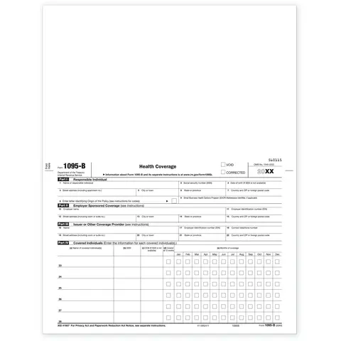 Bulk Laser 1095B ACA Health Coverage