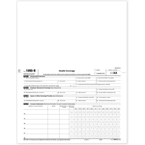 Bulk Laser 1095B ACA Health Coverage