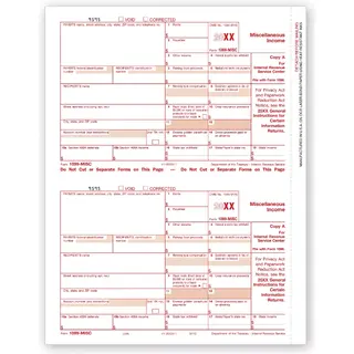 Laser Bulk 1099-MISC Tax Forms, Federal Copy A