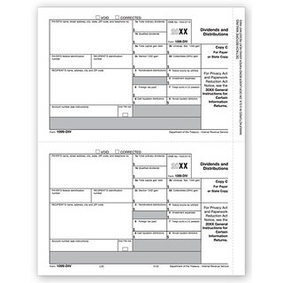 Laser Bulk 1099-DIV Tax Forms, State Copy C