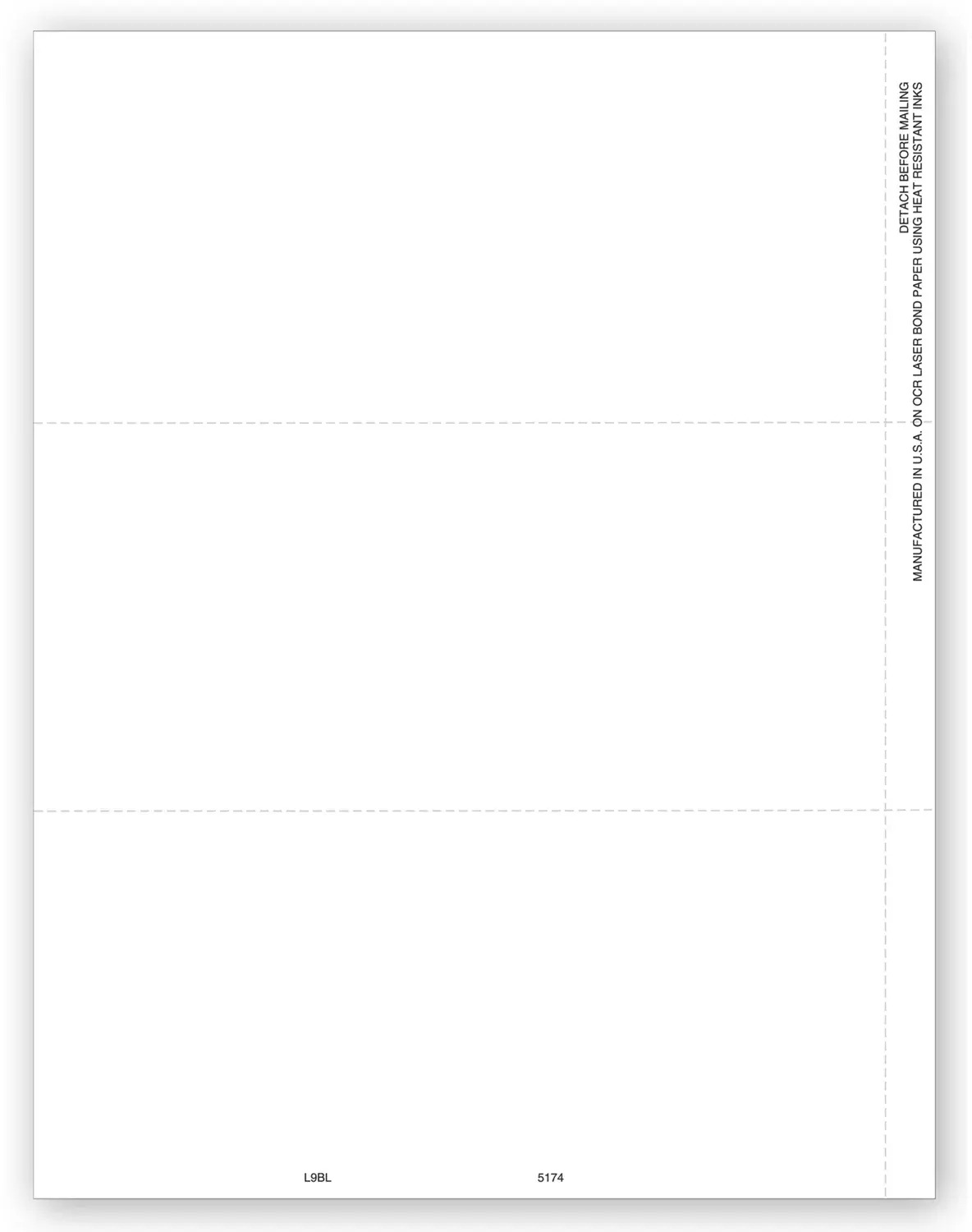 Bulk Blank Laser 1099 Tax Forms, 3-Up