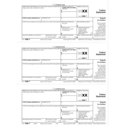 Laser 1098-T Form - Student Copy B - Bulk