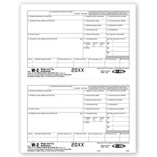 Bulk Laser W-2 Tax Forms - Employee Copy 2/Copy C