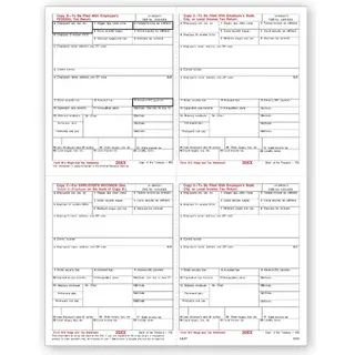 Laser Bulk W-2 Tax Forms - 4-Up
