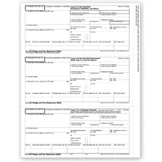 Laser W-2 Bulk Tax Forms - Horizontal Format