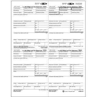 4-Up Laser W-2 Tax Forms - Employee W