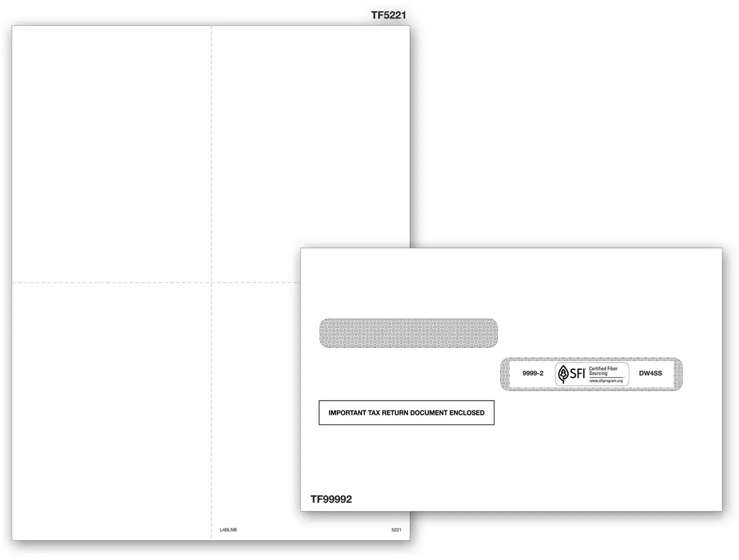 Blank Laser W-2 Tax Forms & Envelopes 